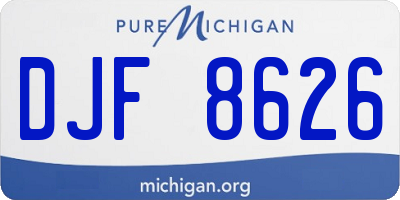 MI license plate DJF8626