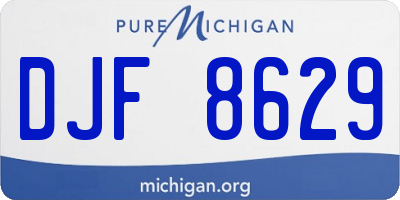 MI license plate DJF8629