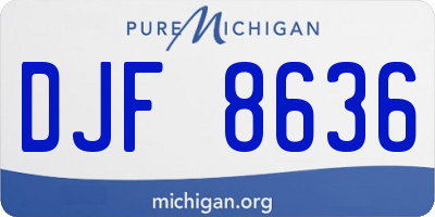 MI license plate DJF8636
