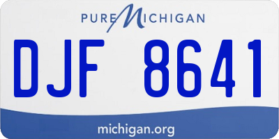 MI license plate DJF8641