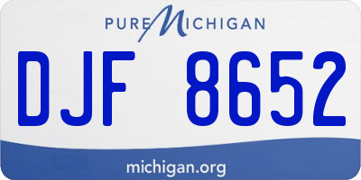 MI license plate DJF8652