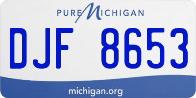 MI license plate DJF8653