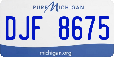 MI license plate DJF8675