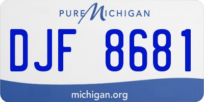 MI license plate DJF8681