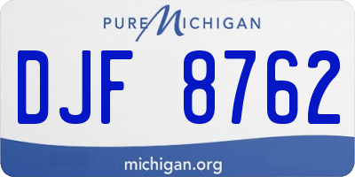 MI license plate DJF8762