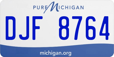 MI license plate DJF8764