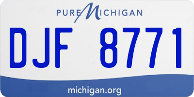 MI license plate DJF8771