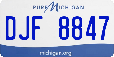 MI license plate DJF8847