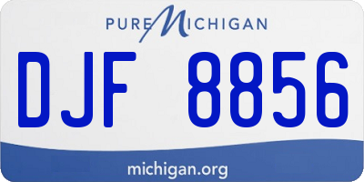 MI license plate DJF8856