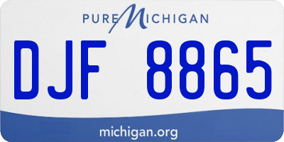 MI license plate DJF8865