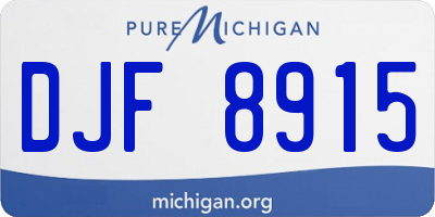 MI license plate DJF8915