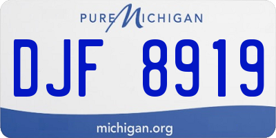 MI license plate DJF8919