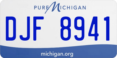 MI license plate DJF8941