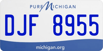 MI license plate DJF8955