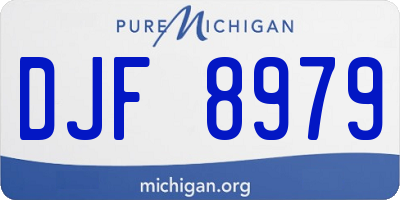 MI license plate DJF8979