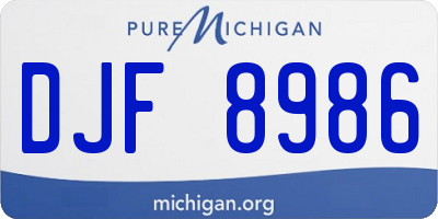 MI license plate DJF8986