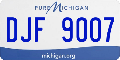 MI license plate DJF9007