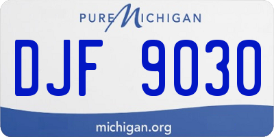 MI license plate DJF9030