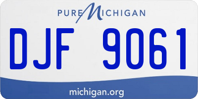 MI license plate DJF9061