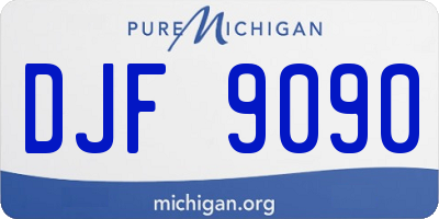 MI license plate DJF9090