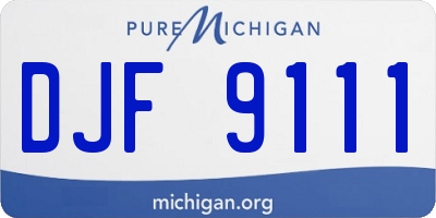 MI license plate DJF9111