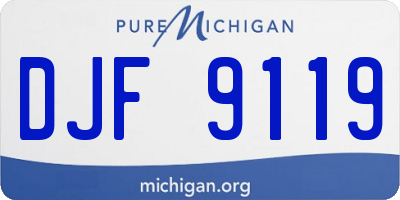 MI license plate DJF9119