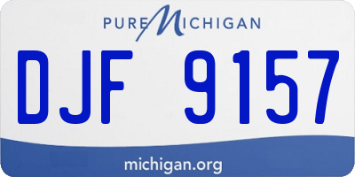 MI license plate DJF9157