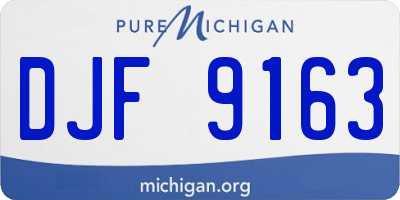 MI license plate DJF9163