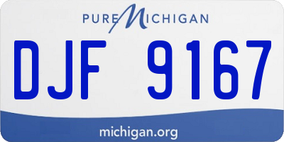 MI license plate DJF9167