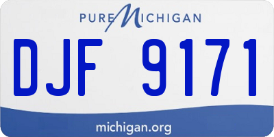 MI license plate DJF9171