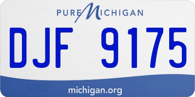 MI license plate DJF9175