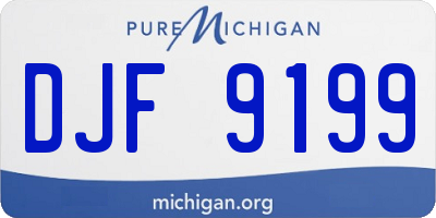 MI license plate DJF9199
