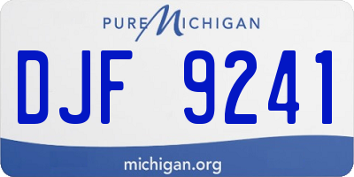 MI license plate DJF9241