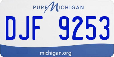 MI license plate DJF9253