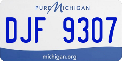 MI license plate DJF9307