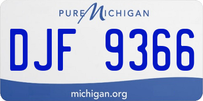 MI license plate DJF9366