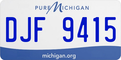 MI license plate DJF9415