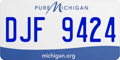 MI license plate DJF9424