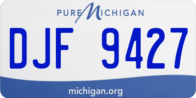 MI license plate DJF9427