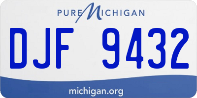 MI license plate DJF9432