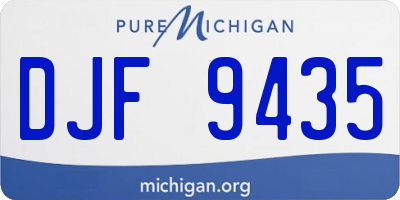 MI license plate DJF9435
