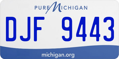 MI license plate DJF9443