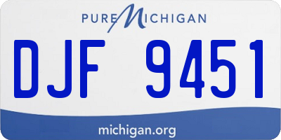 MI license plate DJF9451