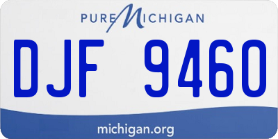 MI license plate DJF9460