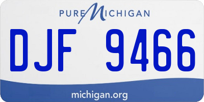MI license plate DJF9466