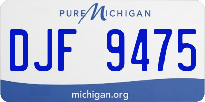 MI license plate DJF9475