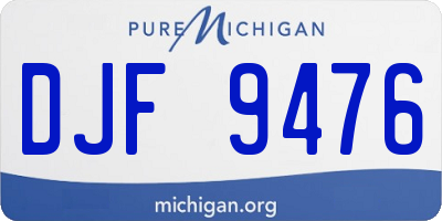 MI license plate DJF9476