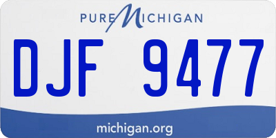 MI license plate DJF9477