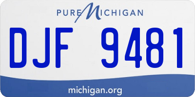 MI license plate DJF9481