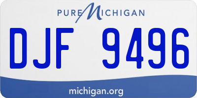 MI license plate DJF9496